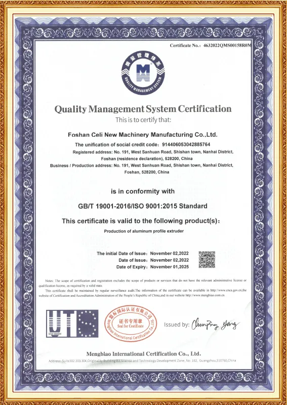 ISO 9001 Certificate